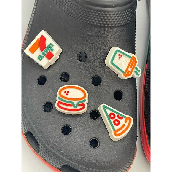 7-Eleven x Crocs Exclusive 7-11 Black Classic Clog Men's Size 12 - Picture 9 of 11